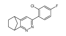 5,8-Methanocinnoline, 3-(2-chloro-4-fluorophenyl)-5,6,7,8-tetrahydro Structure