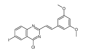 4-chloro-2-[2-(3,5-dimethoxyphenyl)ethenyl]-6-iodoquinazoline Structure