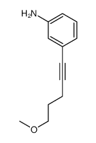 3-(5-methoxypent-1-ynyl)aniline结构式