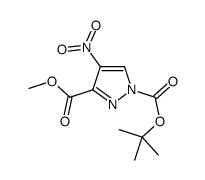 1-O-tert-butyl 3-O-methyl 4-nitropyrazole-1,3-dicarboxylate Structure