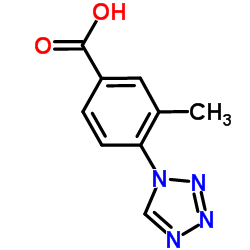 3-Methyl-4-(1H-tetrazol-1-yl)benzoic acid结构式