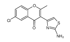 3-(2-aminothiazol-4-yl)-6-chloro-2-methyl-4H-chromen-4-one Structure