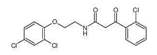 3-(2-Chloro-phenyl)-N-[2-(2,4-dichloro-phenoxy)-ethyl]-3-oxo-propionamide Structure