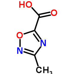 3-Methyl-1,2,4-oxadiazole-5-carboxylic acid结构式