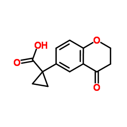 1-(4-Oxo-3,4-dihydro-2H-chromen-6-yl)cyclopropanecarboxylic acid Structure