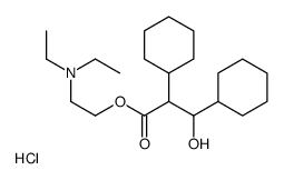2-(diethylamino)ethyl 2,3-dicyclohexyl-3-hydroxypropanoate,hydrochloride Structure