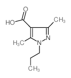 3,5-Dimethyl-1-propyl-1H-pyrazole-4-carboxylic acid结构式