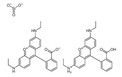 Xanthylium, 9-(2-carboxyphenyl)-3,6-bis(ethylamino)-, silicate结构式