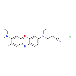 7-[(2-cyanoethyl)ethylamino]-3-(ethylmethylamino)-2-methylphenoxazin-5-ium chloride Structure