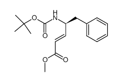 (E)-(S)-4-tert-butoxycarbonylamino-5-phenyl-pent-2-enoic acid methyl ester Structure