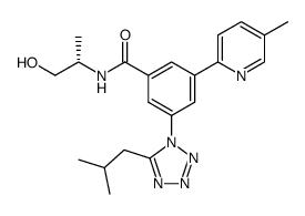 N-((S)-2-hydroxy-1-methylethyl)-3-(5-isobutyltetrazol-1-yl)-5-(5-methylpyridin-2-yl)benzamide Structure