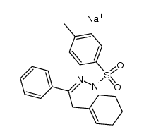 sodium salt of α-(cyclohexen-1-yl)acetophenone N-tosylhydrazone结构式