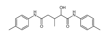 2-Hydroxy-3-methyl-pentanedioic acid bis-p-tolylamide Structure