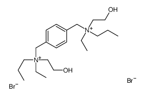 (p-Phenylenedimethylene)bis(ethyl(2-hydroxyethyl)propylammonium bromid e)结构式