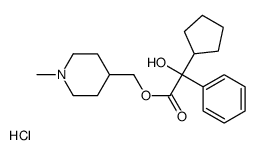 (1-methyl-3,4,5,6-tetrahydro-2H-pyridin-4-yl)methyl 2-cyclopentyl-2-hy droxy-2-phenyl-acetate chloride Structure