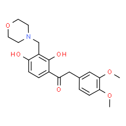1-[2,4-dihydroxy-3-(morpholin-4-ylmethyl)phenyl]-2-(3,4-dimethoxyphenyl)ethanone结构式