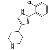 4-[5-(2-Chloro-phenyl)-1H-pyrazol-3-yl]-piperidine Structure