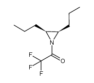 1-((2R,3S)-2,3-dipropylaziridin-1-yl)-2,2,2-trifluoroethanone结构式
