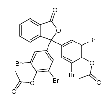 3,3-bis-(4-acetoxy-3,5-dibromo-phenyl)-phthalide结构式