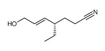 (S,E)-4-ethyl-7-hydroxyhept-5-enenitrile结构式