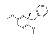 (3R)-(-)-2,5-dimethoxy-3-benzyl-3-methyl-3,6-dihydropyrazine Structure