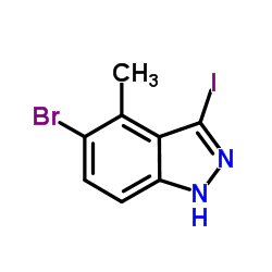 5-Bromo-3-iodo-4-methyl-1H-indazole structure