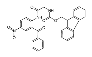 (9H-fluoren-9-yl)methyl (2-((2-benzoyl-4-nitrophenyl)amino)-2-oxoethyl)carbamate结构式