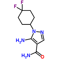 5-Amino-1-(4,4-difluorocyclohexyl)-1H-pyrazole-4-carboxamide Structure