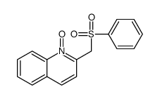 2-(benzenesulfonylmethyl)-1-oxidoquinolin-1-ium结构式