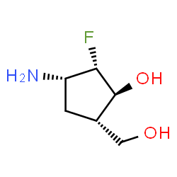 Cyclopentanemethanol, 4-amino-3-fluoro-2-hydroxy-, (1alpha,2beta,3alpha,4alpha)- (9CI)结构式
