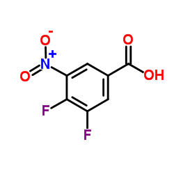 3,4-Difluoro-5-nitrobenzoic acid结构式