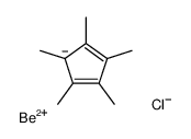 beryllium,1,2,3,4,5-pentamethylcyclopenta-1,3-diene,chloride Structure