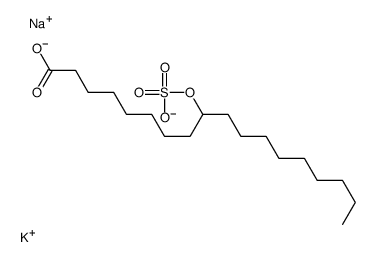 potassium,sodium,9-sulfonatooxyoctadecanoate Structure