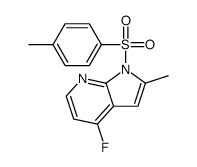 4-Fluoro-2-methyl-1-[(4-methylphenyl)sulfonyl]-1H-pyrrolo[2,3-b]p yridine Structure