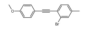 1-(2-bromo-4-methylphenyl)-2-(4-methoxyphenyl)ethyne结构式