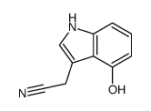 2-(4-hydroxy-1H-indol-3-yl)acetonitrile结构式