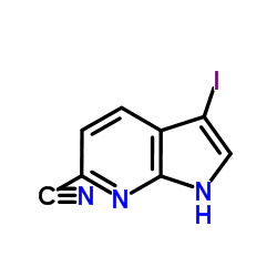 6-Cyano-3-iodo-7-azaindole Structure