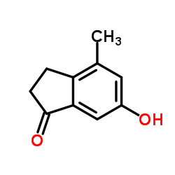 6-Hydroxy-4-methyl-1-indanone结构式