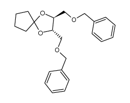 (2S,3S)-2,3-bis[(benzyloxy)methyl]-1,4-dioxaspiro[4.4]nonane结构式
