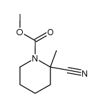 α-cyano-N-methoxycarbonyl-α-methylpiperidine Structure