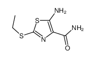 5-amino-2-ethylsulfanyl-1,3-thiazole-4-carboxamide结构式