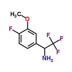 2,2,2-Trifluoro-1-(4-fluoro-3-methoxyphenyl)ethanamine结构式