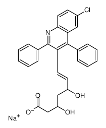 sodium,(E)-7-(6-chloro-2,4-diphenylquinolin-3-yl)-3,5-dihydroxyhept-6-enoate结构式