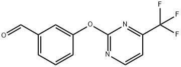 3-{[4-(Trifluoromethyl)pyrimidin-2-yl]oxy}benzaldehyde structure