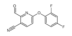 6-(2,4-difluorophenoxy)-2-formylnicotinonitrile结构式