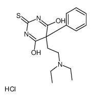 5-[2-(diethylamino)ethyl]-5-phenyl-2-sulfanylidene-1,3-diazinane-4,6-dione,hydrochloride Structure