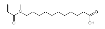 11-[methyl(prop-2-enoyl)amino]undecanoic acid结构式