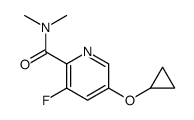 5-cyclopropyloxy-3-fluoro-N,N-dimethylpyridine-2-carboxamide结构式