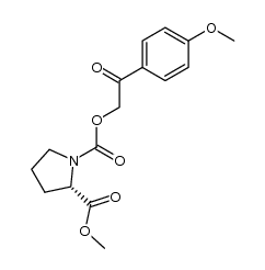 (S)-1-(2-(4-methoxyphenyl)-2-oxoethyl) 2-methyl pyrrolidine-1,2-dicarboxylate结构式