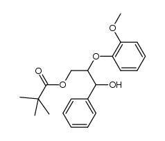 3-hydroxy-2-(2-methoxyphenoxy)-3-phenylpropyl 2,2-dimethylpropanoate结构式
